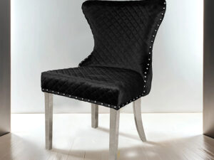 Portanova Chair, Silver/Black (2/CTN)