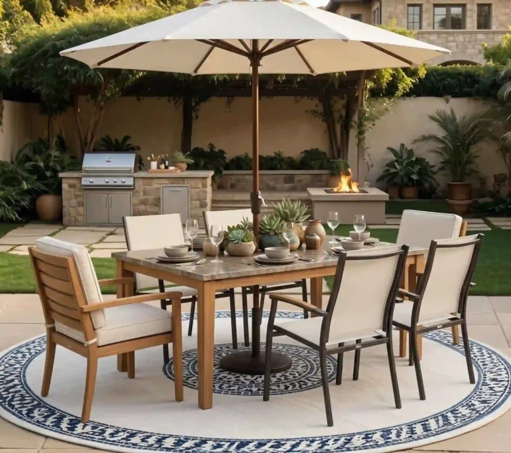 Luxury outdoor dining set for Clovis homeowners
